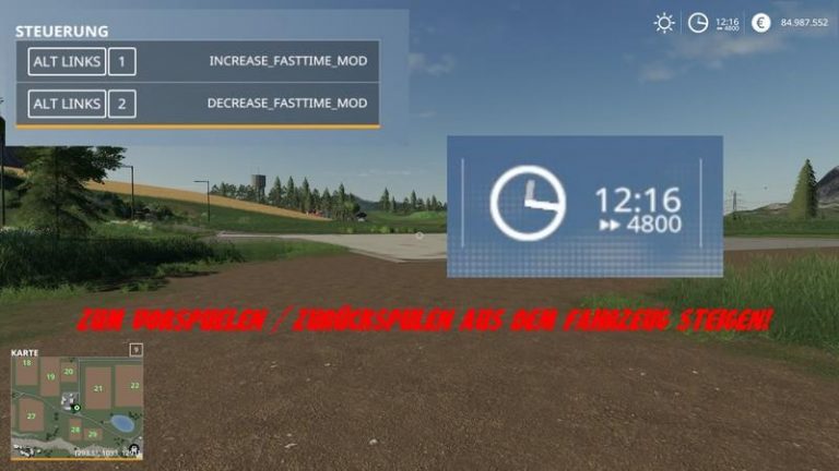 Fine Time Mod Tutorial Fs19 FAST TIME MOD V1.3.3.7 FS19 Mod | FS25 Mods / FS22 Mods