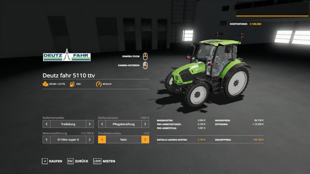 Deutz Fahr 5110 ttv v1.0 FS19 - FS19 Mods | Farming ...