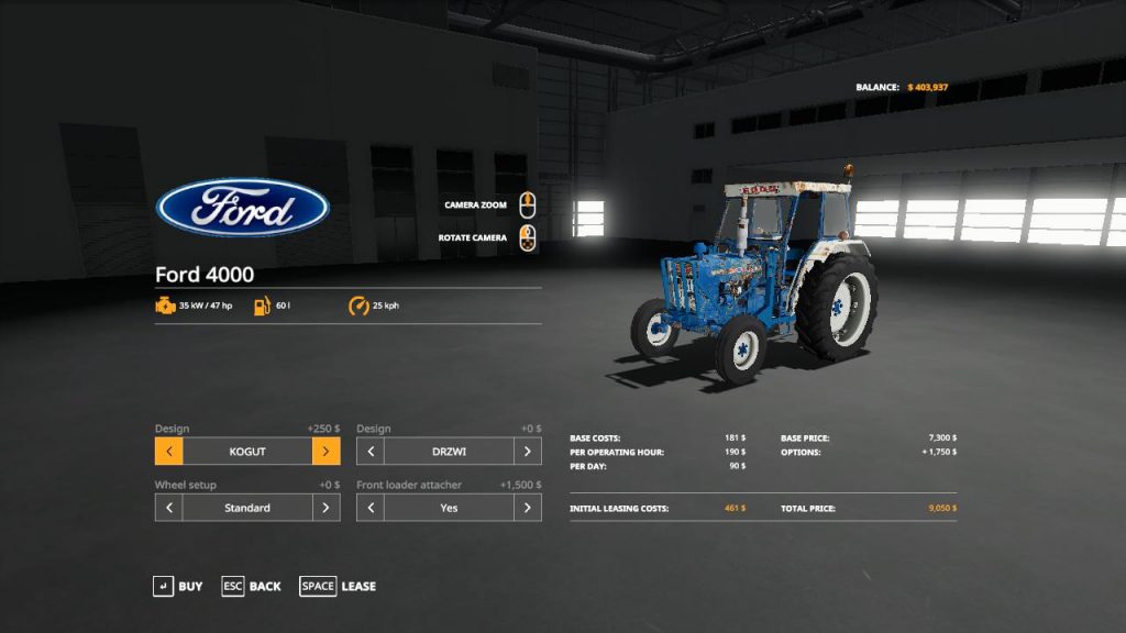 Ford 4000 essuie-glace v1.0 FS19 Mod | FS25 Mods / FS22 Mods