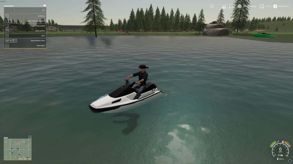 Jetski v1.0 FS19 FS22 Mod / F19 Mod