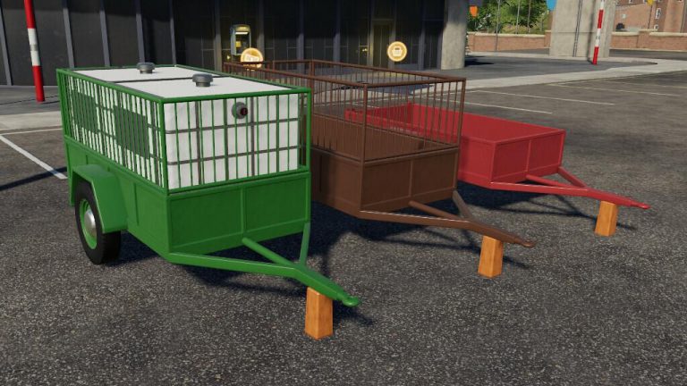 Remorque à Un Essieu V20 Fs19 Fs22 Mod F19 Mod 4054