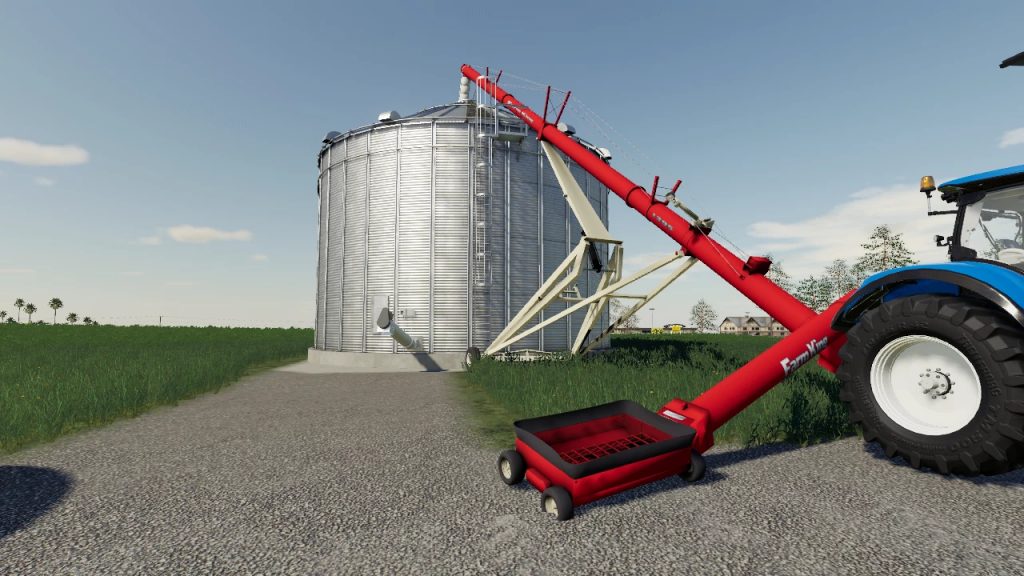 grain trailer with auger on fs19