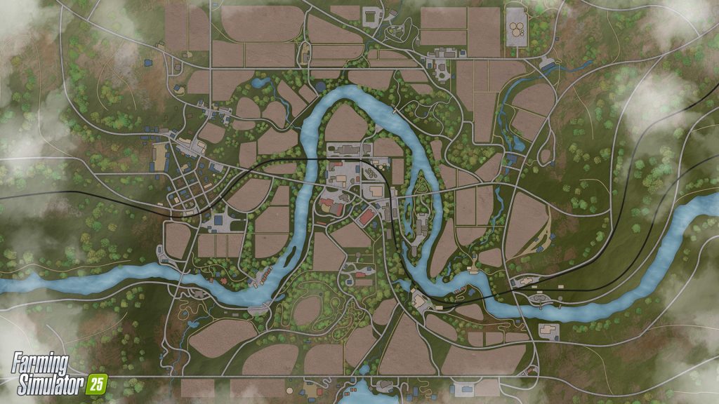 La carte US : Riverbend Springs dans Farming Simulator 25 